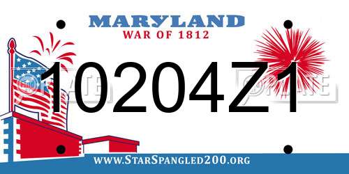 10204Z1 Maryland License Plate
