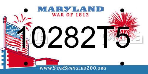 10282T5 Maryland License Plate