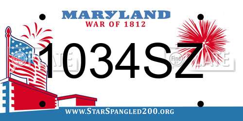 1034SZ Maryland License Plate