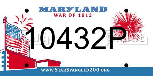 10432P Maryland License Plate