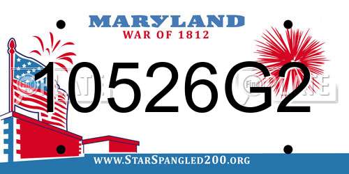 10526G2 Maryland License Plate