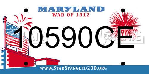 10590CE Maryland License Plate
