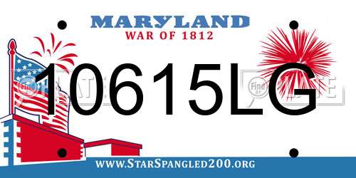 10615LG Maryland License Plate