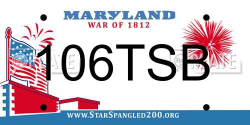 106TSB Maryland License Plate