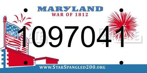 1097041 Maryland License Plate