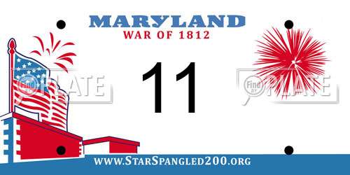 11 Maryland License Plate
