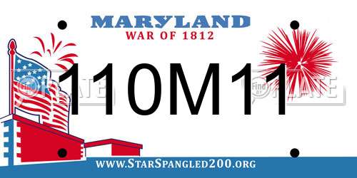 110M11 Maryland License Plate