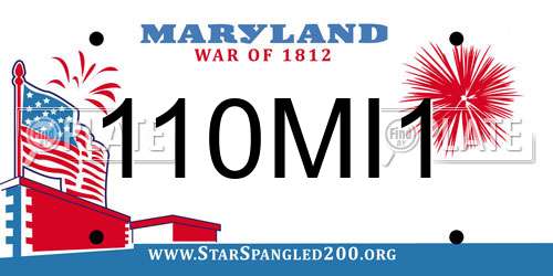 110MI1 Maryland License Plate