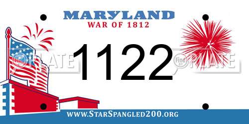 1122 Maryland License Plate