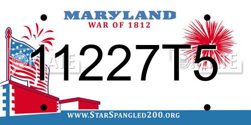 11227T5 Maryland License Plate