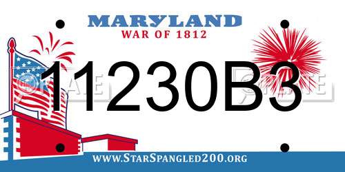 11230B3 Maryland License Plate