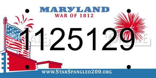 1125129 Maryland License Plate