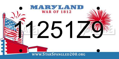 11251Z9 Maryland License Plate