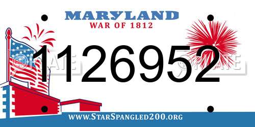 1126952 Maryland License Plate