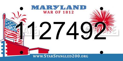 1127492 Maryland License Plate