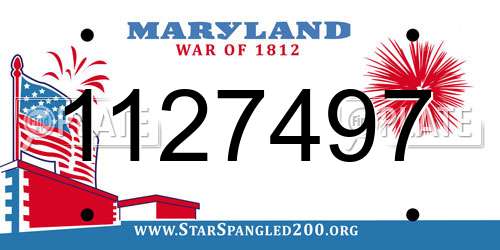 1127497 Maryland License Plate