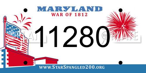 11280 Maryland License Plate
