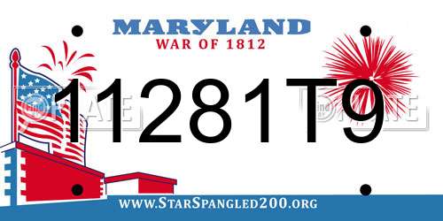 11281T9 Maryland License Plate