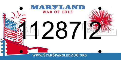 11287I2 Maryland License Plate