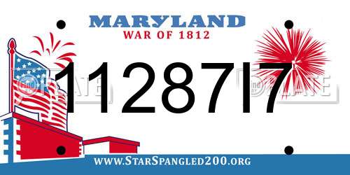 11287I7 Maryland License Plate