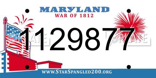 1129877 Maryland License Plate