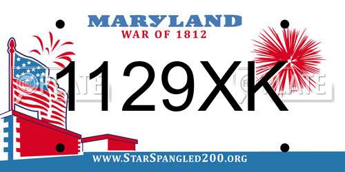 1129XK Maryland License Plate