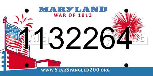 1132264 Maryland License Plate