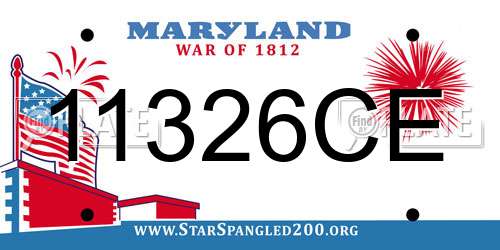11326CE Maryland License Plate