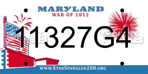 11327G4 Maryland License Plate