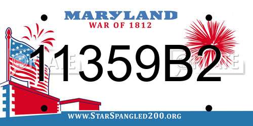 11359B2 Maryland License Plate