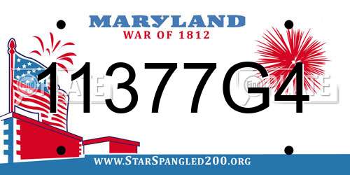 11377G4 Maryland License Plate