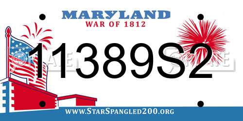 11389S2 Maryland License Plate