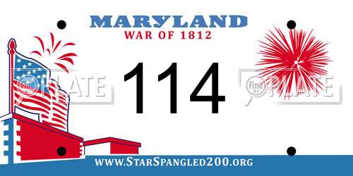 114 Maryland License Plate