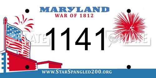 1141 Maryland License Plate