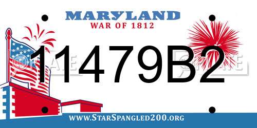 11479B2 Maryland License Plate