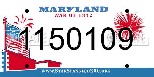 1150109 Maryland License Plate