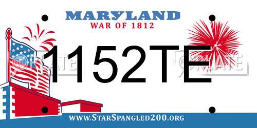 1152TE Maryland License Plate