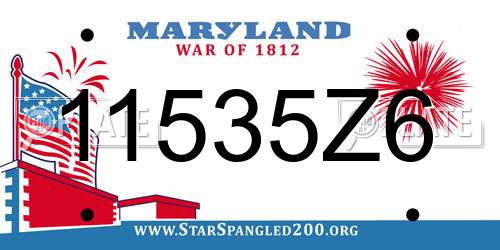 11535Z6 Maryland License Plate