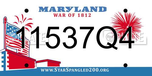 11537Q4 Maryland License Plate