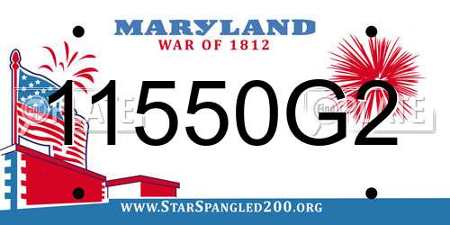 11550G2 Maryland License Plate
