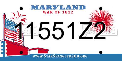 11551Z2 Maryland License Plate