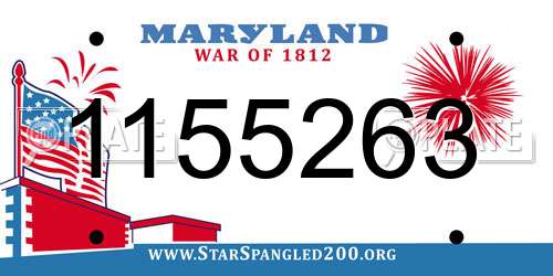 1155263 Maryland License Plate