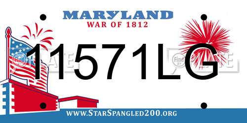 11571LG Maryland License Plate
