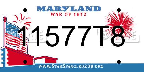 11577T8 Maryland License Plate