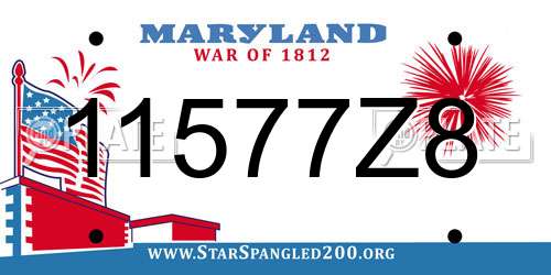 11577Z8 Maryland License Plate