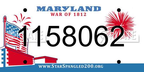 1158062 Maryland License Plate