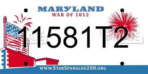 11581T2 Maryland License Plate