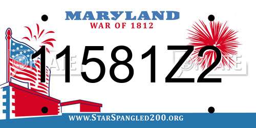 11581Z2 Maryland License Plate