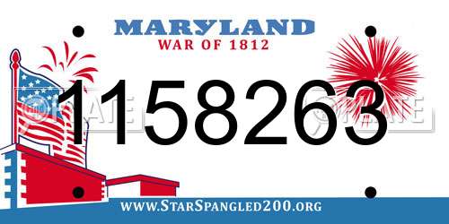1158263 Maryland License Plate
