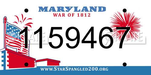 1159467 Maryland License Plate